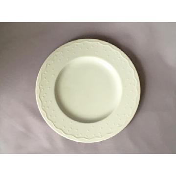 【アウトレット品】白一珍ウエーブ２３．６cm皿