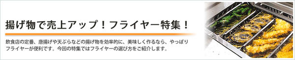 揚げ物で売上アップ！フライヤー特集！
